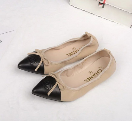 CHANEL Shallow mouth flat shoes Women--054